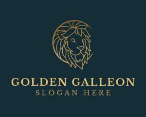 Golden Lion Animal logo design