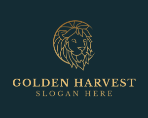 Golden - Golden Lion Animal logo design