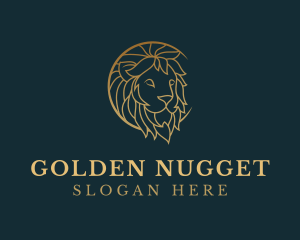 Golden Lion Animal logo design