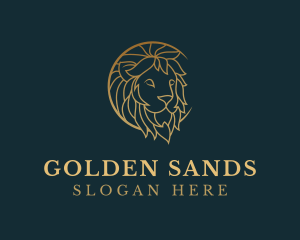 Golden Lion Animal logo design