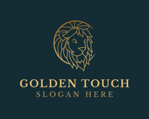Golden Lion Animal logo design