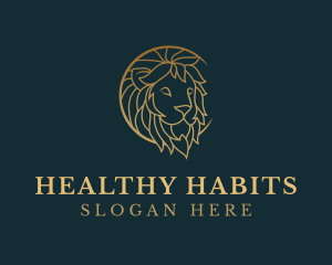 Golden Lion Animal logo design