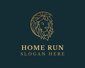 Golden Lion Animal logo design