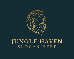 Golden Lion Animal logo design