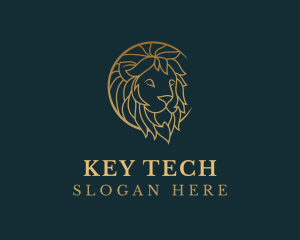 Golden Lion Animal logo design