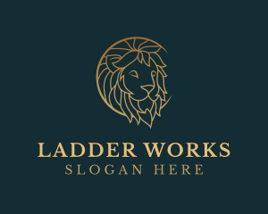 Golden Lion Animal logo design