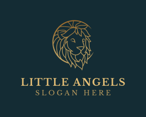 Golden Lion Animal logo design