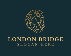 Golden Lion Animal logo design