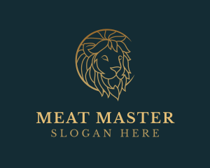 Golden Lion Animal logo design