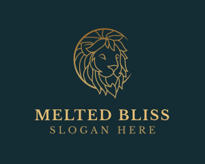 Golden Lion Animal logo design