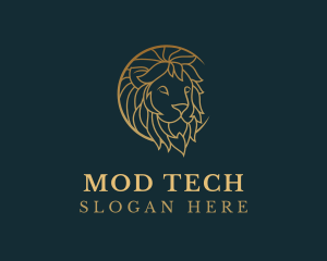 Golden Lion Animal logo design