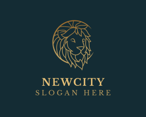 Golden Lion Animal logo design