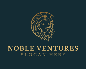 Golden Lion Animal logo design