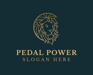 Golden Lion Animal logo design