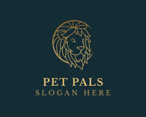 Golden Lion Animal logo design