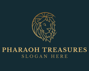 Golden Lion Animal logo design