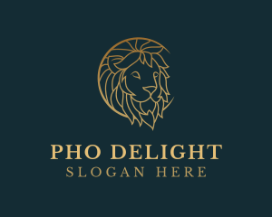 Golden Lion Animal logo design