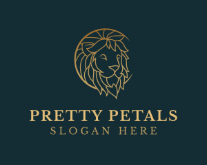 Golden Lion Animal logo design