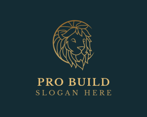 Golden Lion Animal logo design