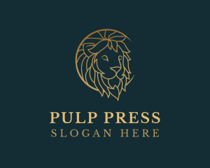 Golden Lion Animal logo design