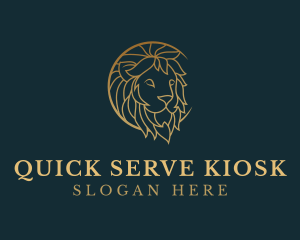 Golden Lion Animal logo design