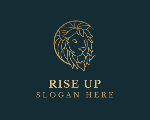 Golden Lion Animal logo design