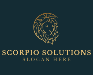 Golden Lion Animal logo design