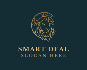 Golden Lion Animal logo design