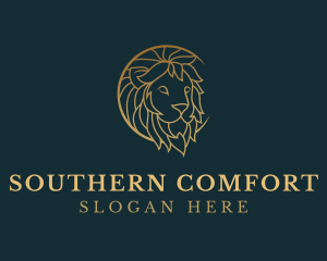 Golden Lion Animal logo design