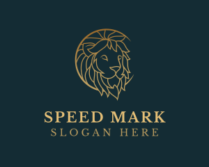 Golden Lion Animal logo design