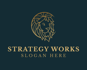 Golden Lion Animal logo design