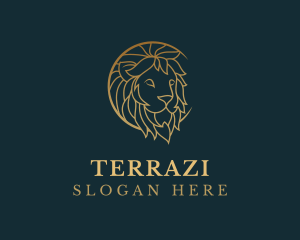 Golden Lion Animal logo design