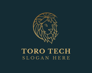 Golden Lion Animal logo design