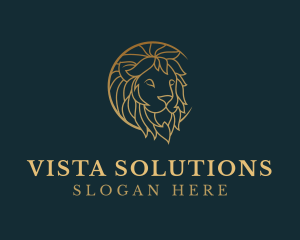 Golden Lion Animal logo design