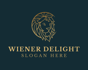 Golden Lion Animal logo design