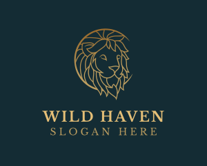 Golden Lion Animal logo design