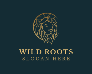 Golden Lion Animal logo design