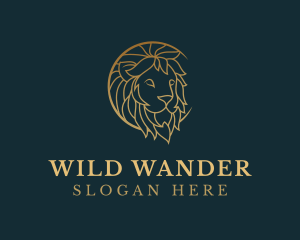 Golden Lion Animal logo design