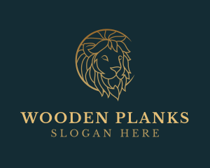 Golden Lion Animal logo design