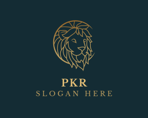 Golden Lion Animal logo design