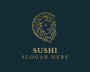 Golden Lion Animal logo design