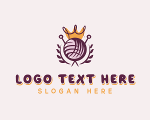 Yarn - Crown Yarn Embroidery logo design