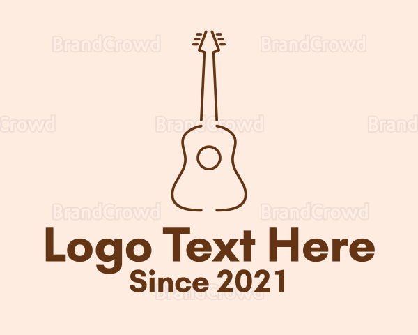 Minimalist Acoustic Guitar Logo