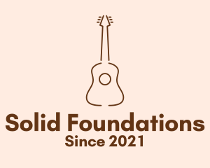 Singer - Minimalist Acoustic Guitar logo design