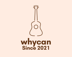 Musical - Minimalist Acoustic Guitar logo design