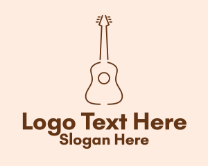 Minimalist Acoustic Guitar Logo