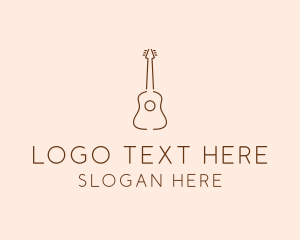 Acoustic - Minimalist Acoustic Guitar logo design