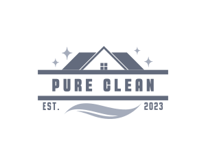 Clean Housekeeping Wave logo design