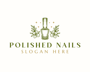 Floral Nail Polish logo design