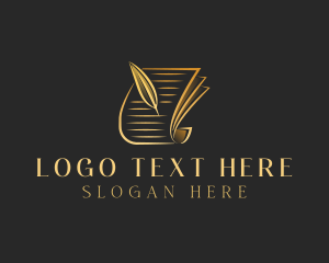 Document - Quill Author Publisher logo design